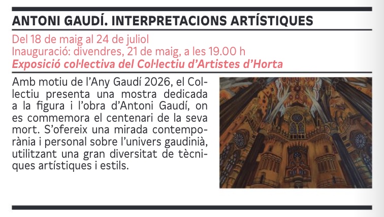 Exposició Gaudi Artistes Horta